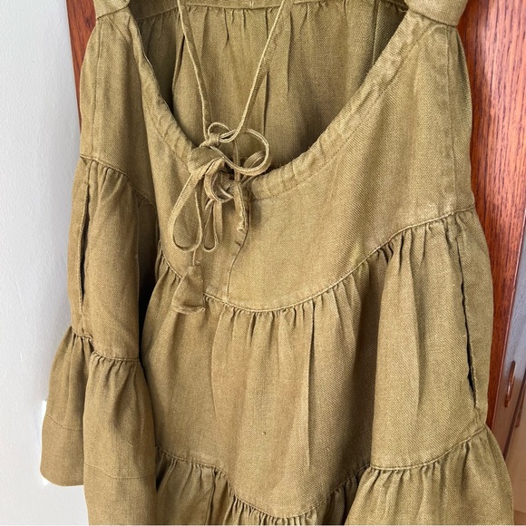 SOLD Shona Joy Lucille Tiered Mini Dress in Cumin - Picture 10 of 15